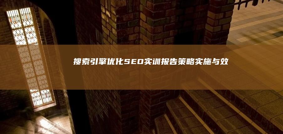 搜索引擎优化(SEO)实训报告：策略实施与效果分析